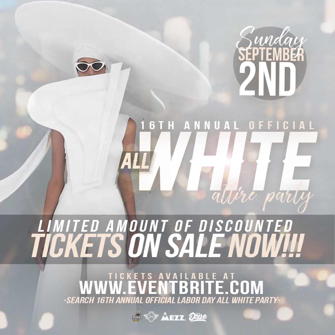 16th Annual Official All White Party Tickets 09/02/18