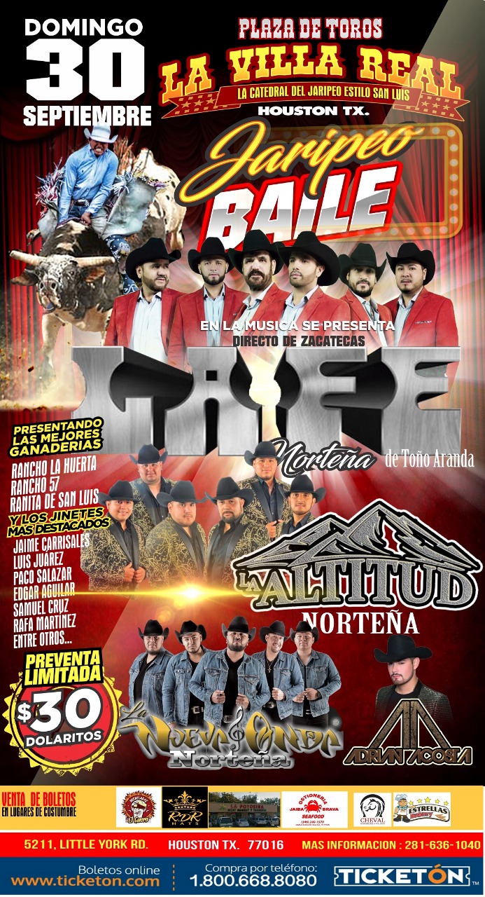 Jaripeo Baile Houston Tickets Boletos La Villa Real