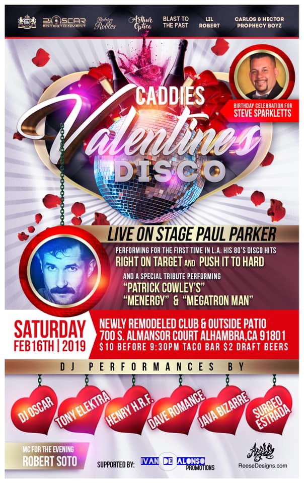 Buy Tickets to Caddies Night Club Paul Parker Live On Stage in Alhambra