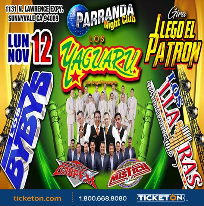 Yaguaru Sunnyvale Tickets Boletos Parranda Night Club