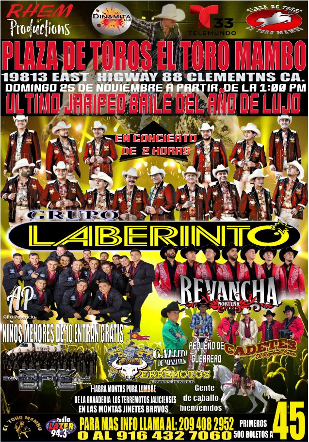 Grupo Laberinto Clements Tickets Boletos Plaza De Toros grupo laberinto clements tickets