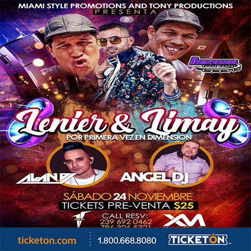 Lenier & Limay Naples Tickets Boletos Dimension Event Center