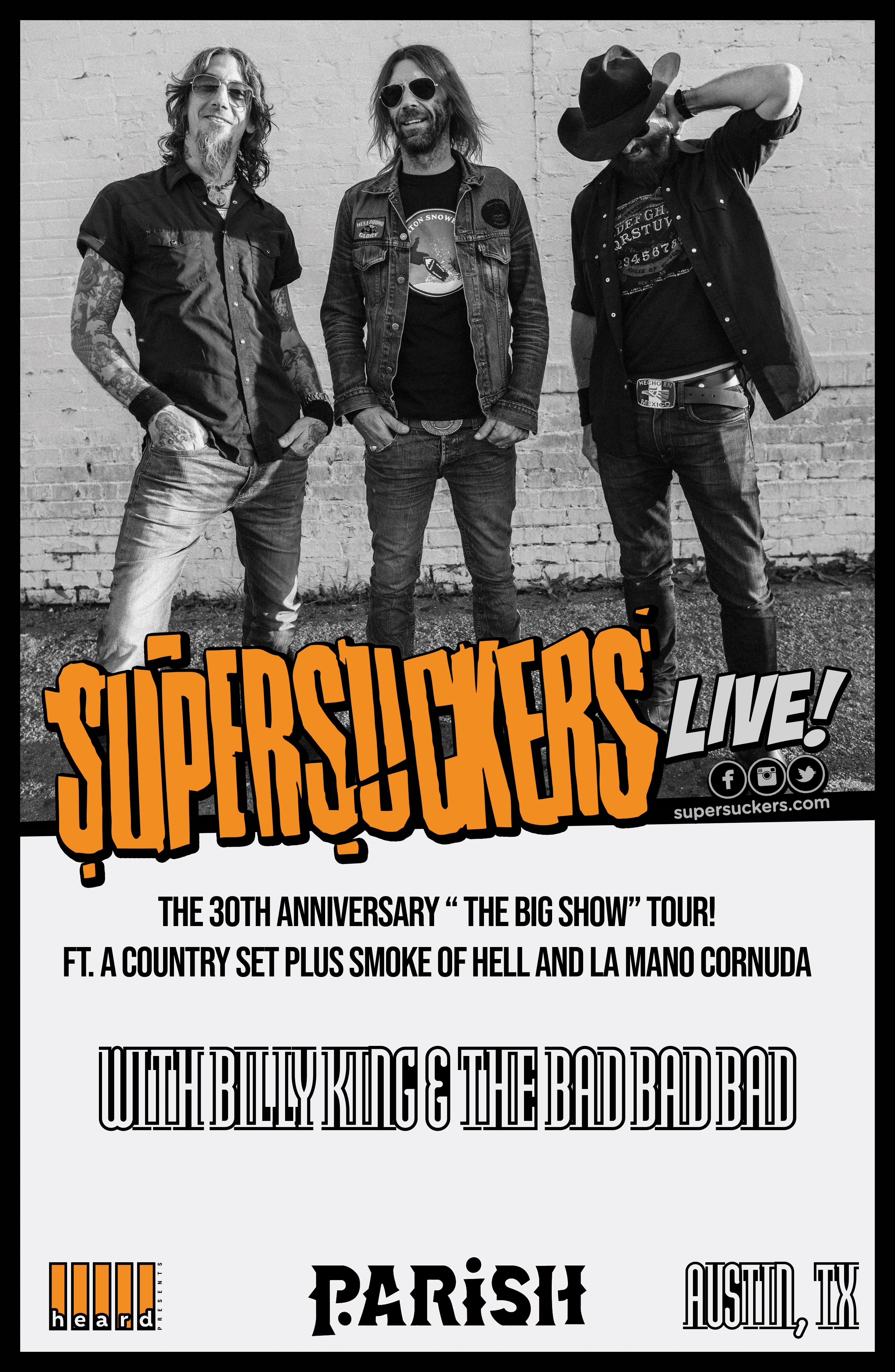 Supersuckers 30th Anniversary The Big Show Tour Tickets 03/01/19