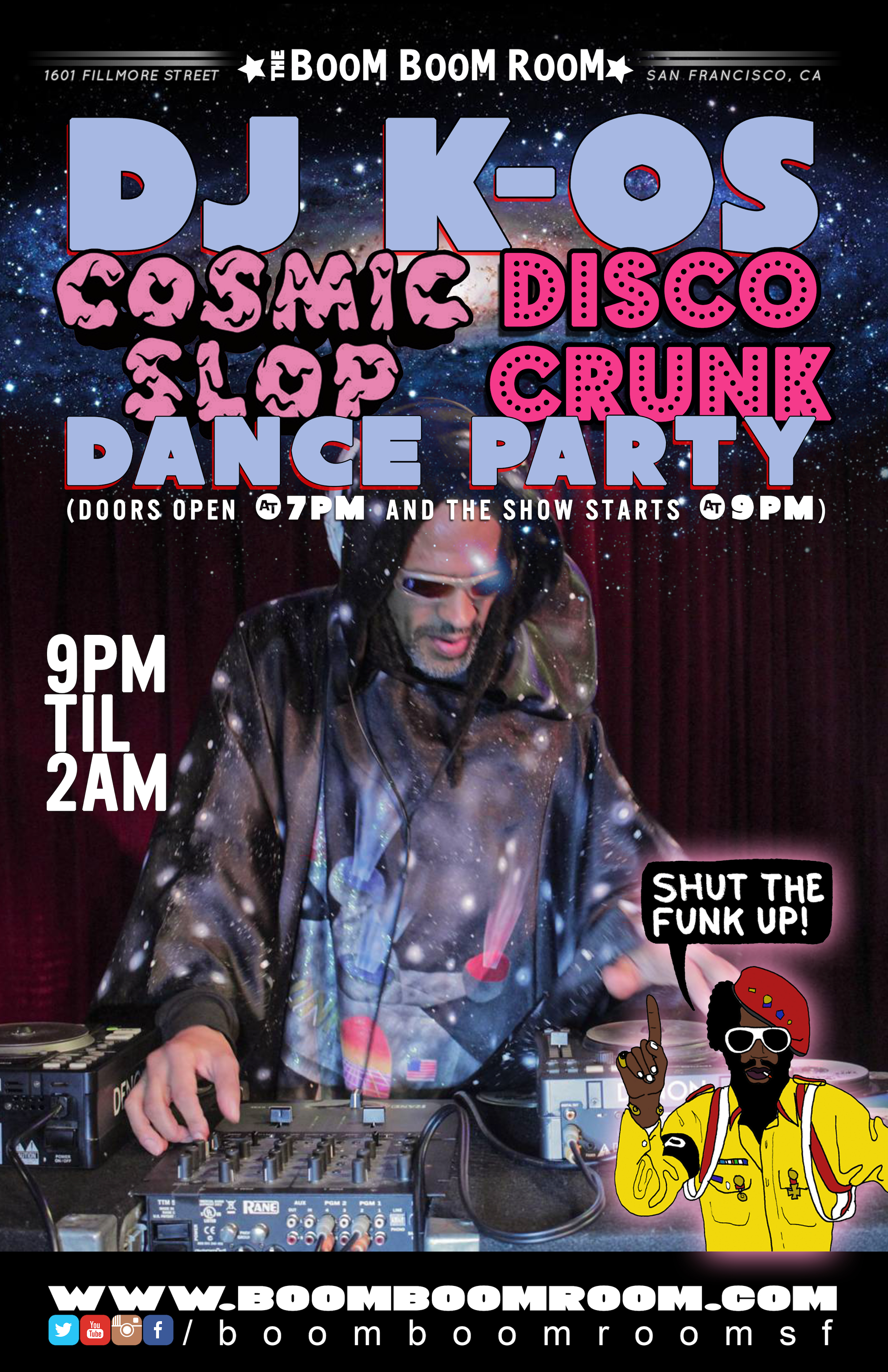 Buy Tickets to DJ K-OS Cosmic Funk Disco Dance Party (Free Show) in San  Francisco on Jan 30, 2019