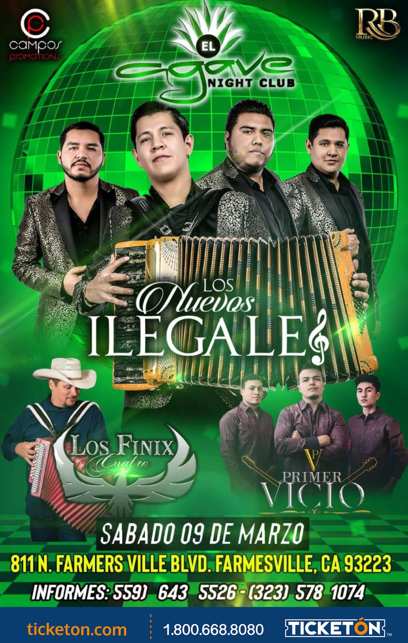 Los Nuevos Ilegales Tickets Boletos El Agave Nightclub