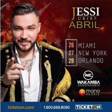 Jessi Uribe Orlando Tickets Boletos Simon Parrilla