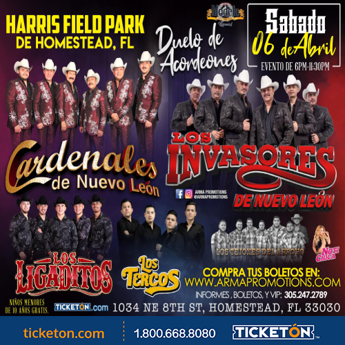Invasores & Cardenales Homestead Tickets Boletos Harris Park