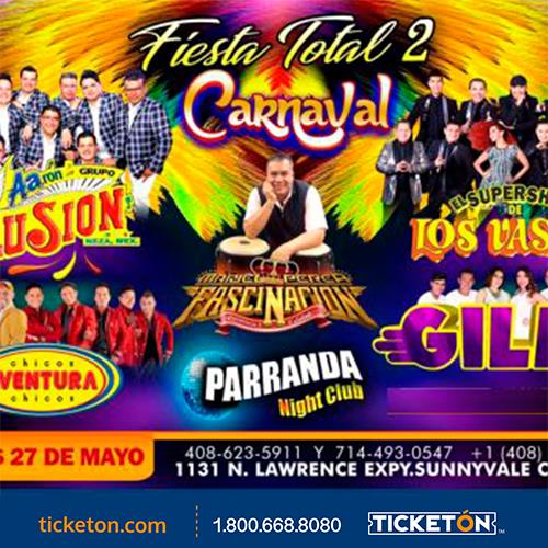 Fiesta Total 2 Sunnyvale Tickets Boletos Evolution Club