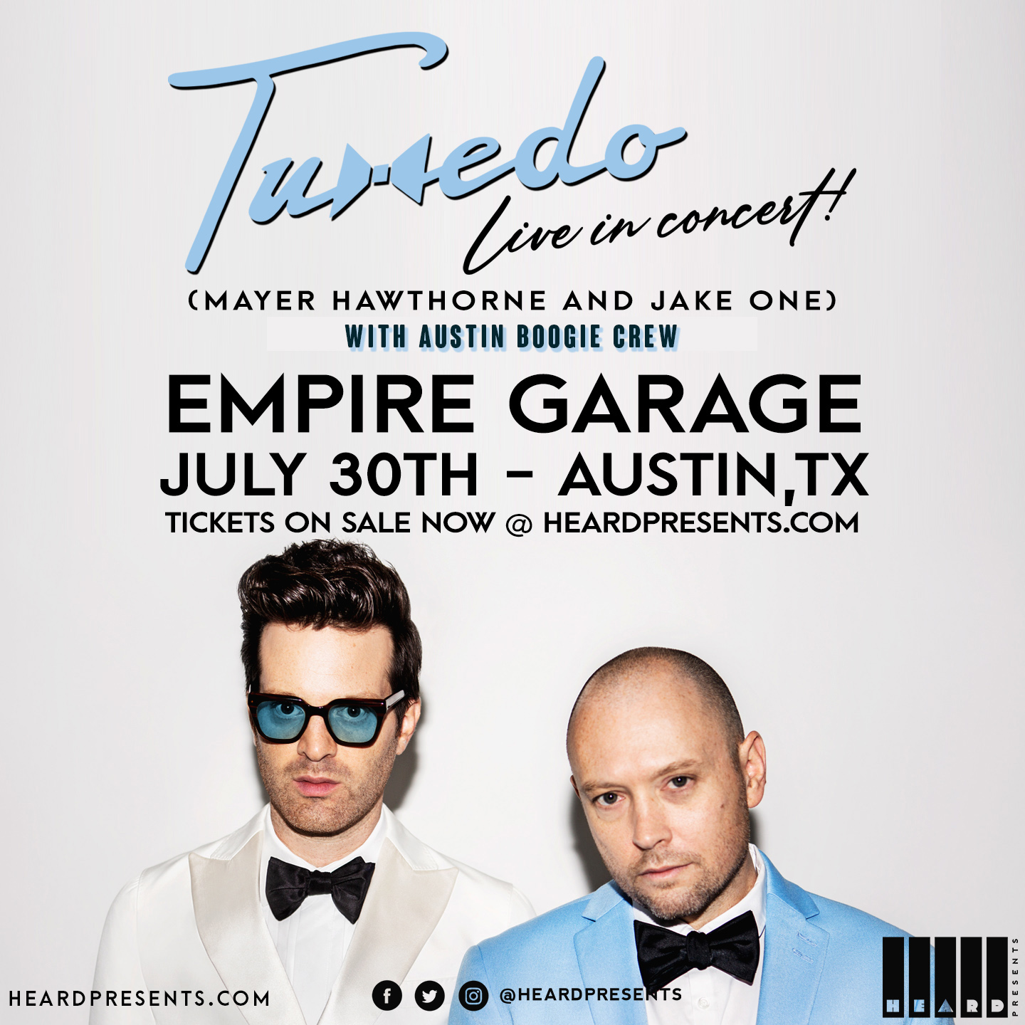 Buy Tickets to Tuxedo (Mayer Hawthorne & Jake One) on 7/30