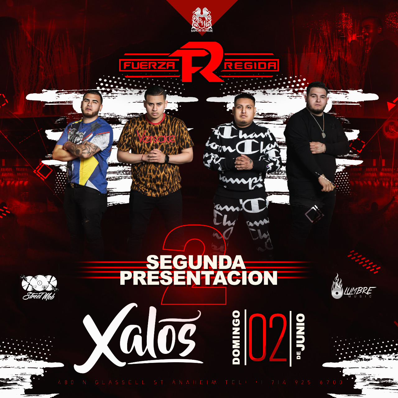 FUERZA REGIDA Tickets The Xalos Night Club on June 02 2019 in Anaheim