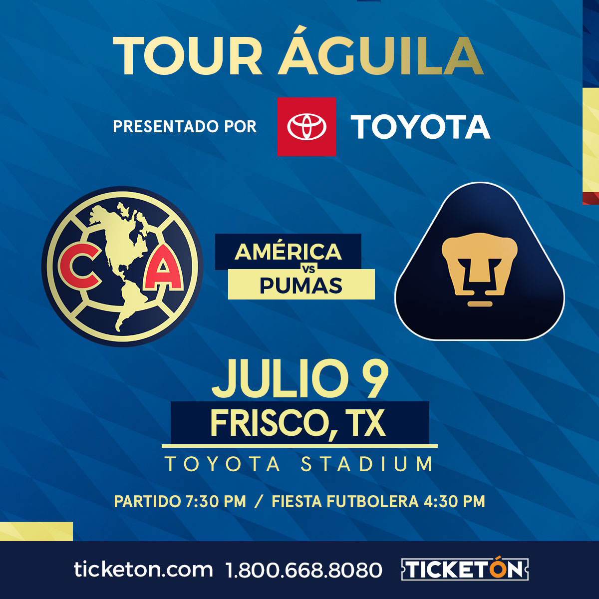 America vs Pumas Tickets Boletos Toyota Stadium Frisco Dalla