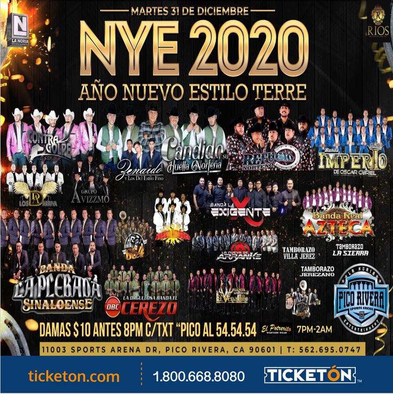 Año Nuevo Estilo Terre Pico Rivera Sports Arena Boletos