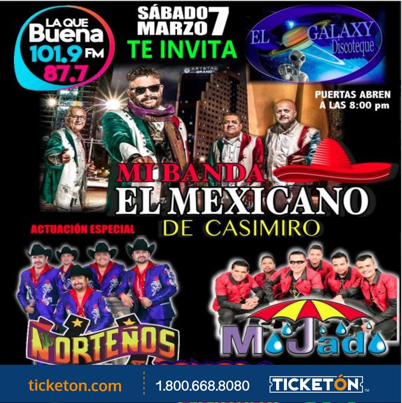 Banda El Mexicano Austell Tickets Boletos Galaxy Discoteque