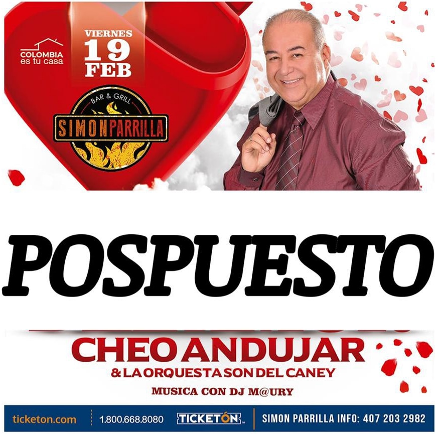 Cheo Andujar - Simon Parrilla Tickets Boletos | Orlando FL