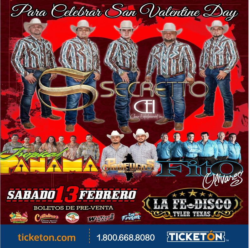 Grupo SecrettoLa Fe Disco Tickets Boletos Tyler TX