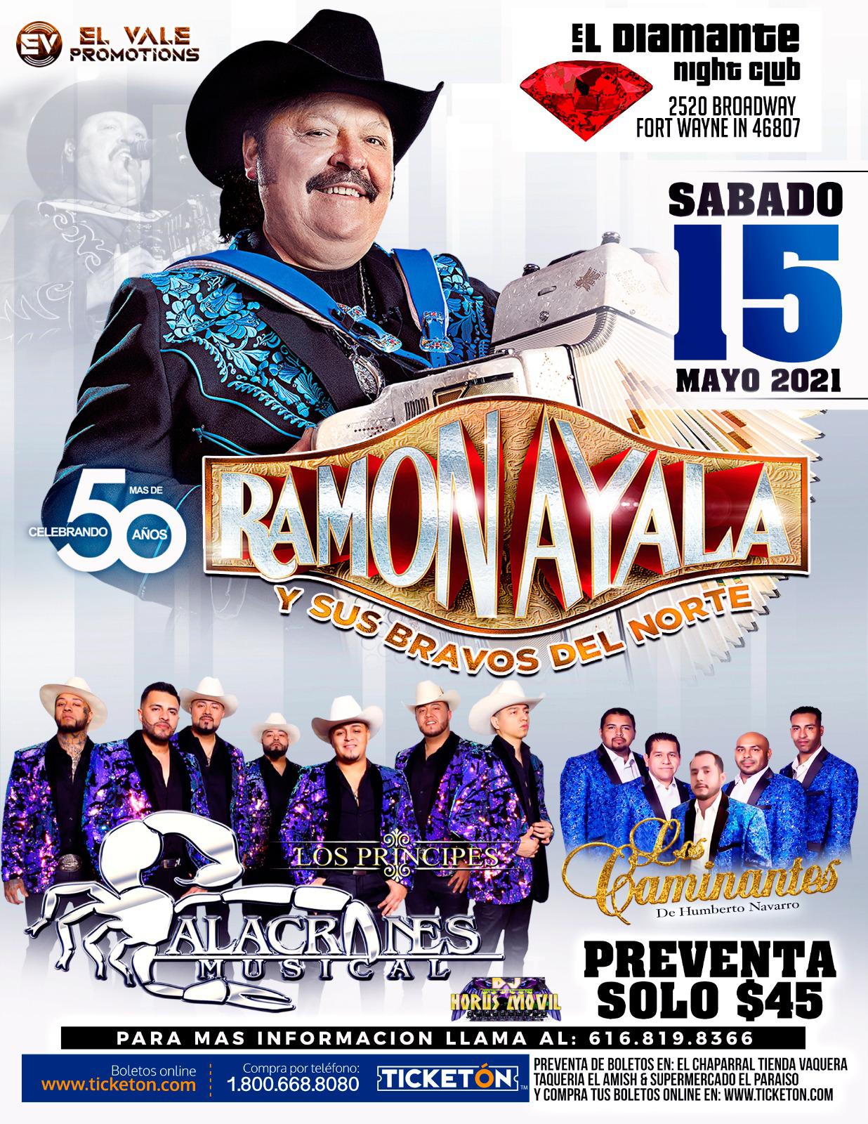 Ramon Ayala El Diamante Night Club Tickets Boletos Fort Wayne IN