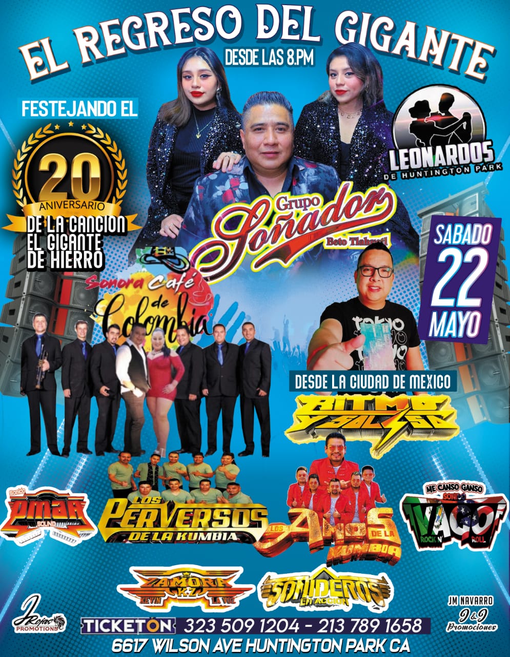 Grupo Sonador - Leonardo's de Huntington Park- Tickets Boletos | Huntington  CA - 5/22/21