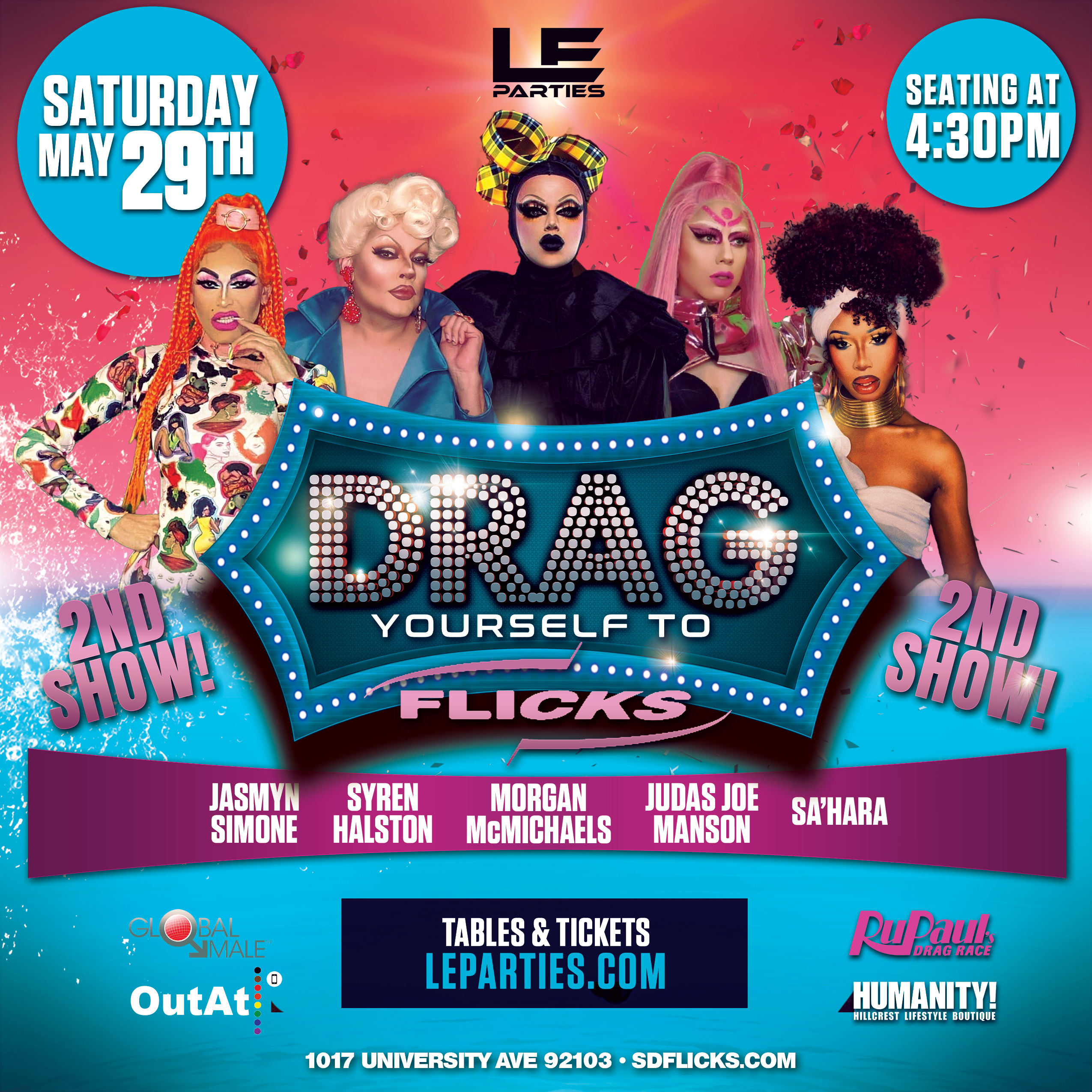 Buy Tickets to Drag Yourself To Flicks in San Diego on May 29, 2021