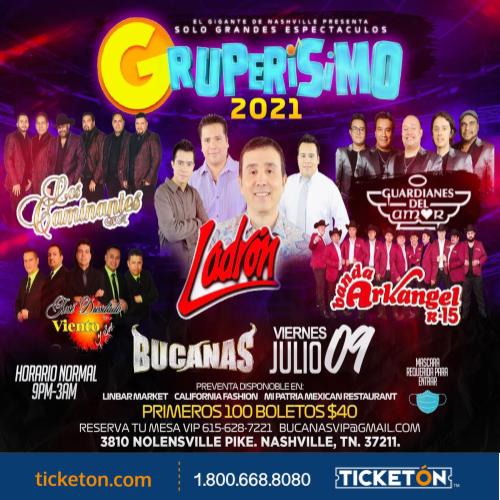 Ladron, Arkangel R-15- Bucanas Night Club Tickets Boletos | Nashville TN -  7/9/21