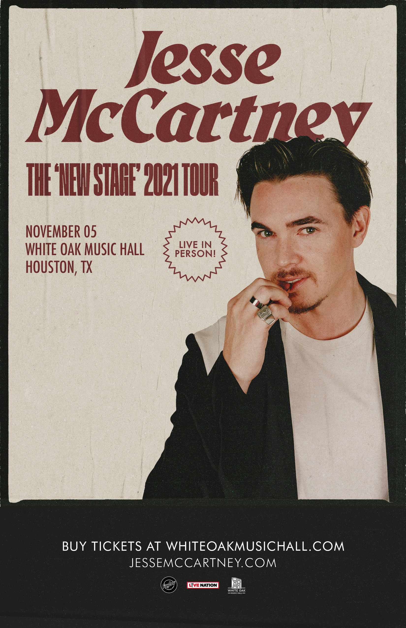 Buy Tickets to Jesse McCartney The ‘New Stage’ 2021 Tour in Houston