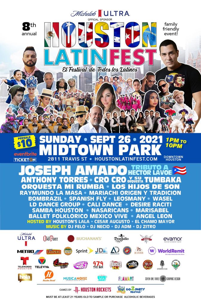 Houston Latin Fest Midtown Park Tickets Boletos Houston TX 9/26/21