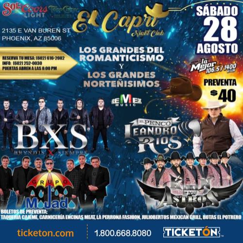 Bryndis Grupo Mojado y Mas - El Capri Night Club Tickets Boletos | Phoenix  AZ - 8/28/21