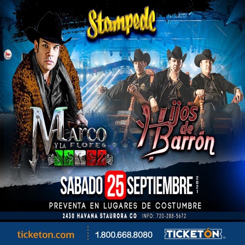 Marco Flores y la Jerez - Stampede Tickets Boletos | Aurora CO- 9/25/21