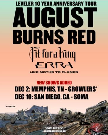 August Burns Red - Leveler 10 Year Anniversary Tour: 