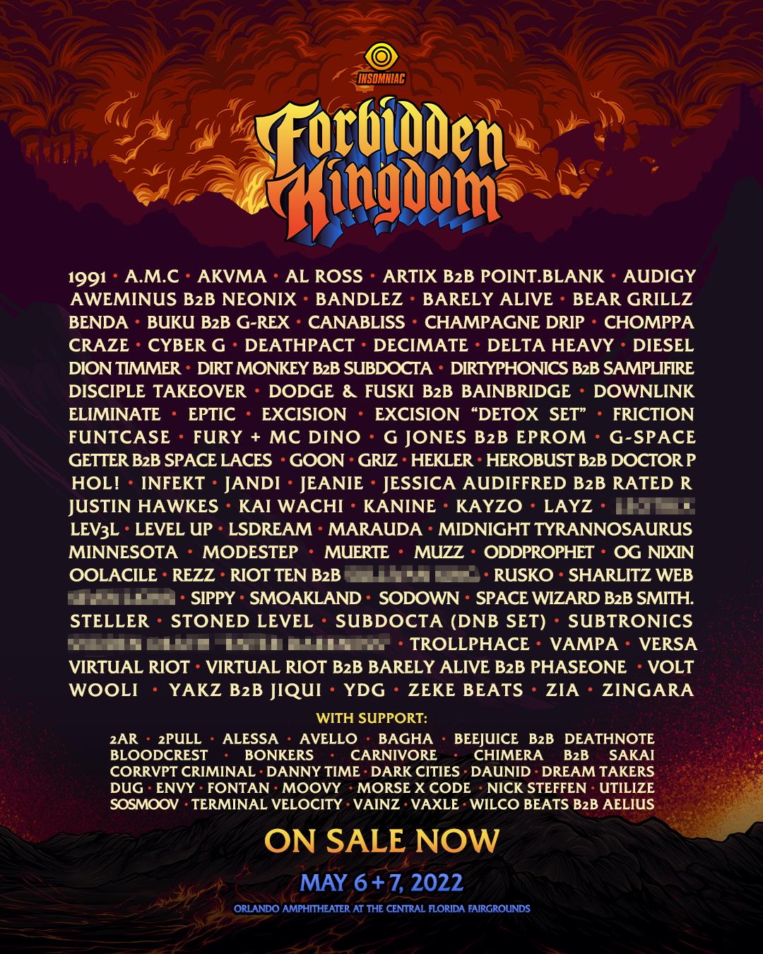 Buy Tickets to Forbidden Kingdom Music Festival 2022 in Orlando on May 06,  2022 - May 07,2022