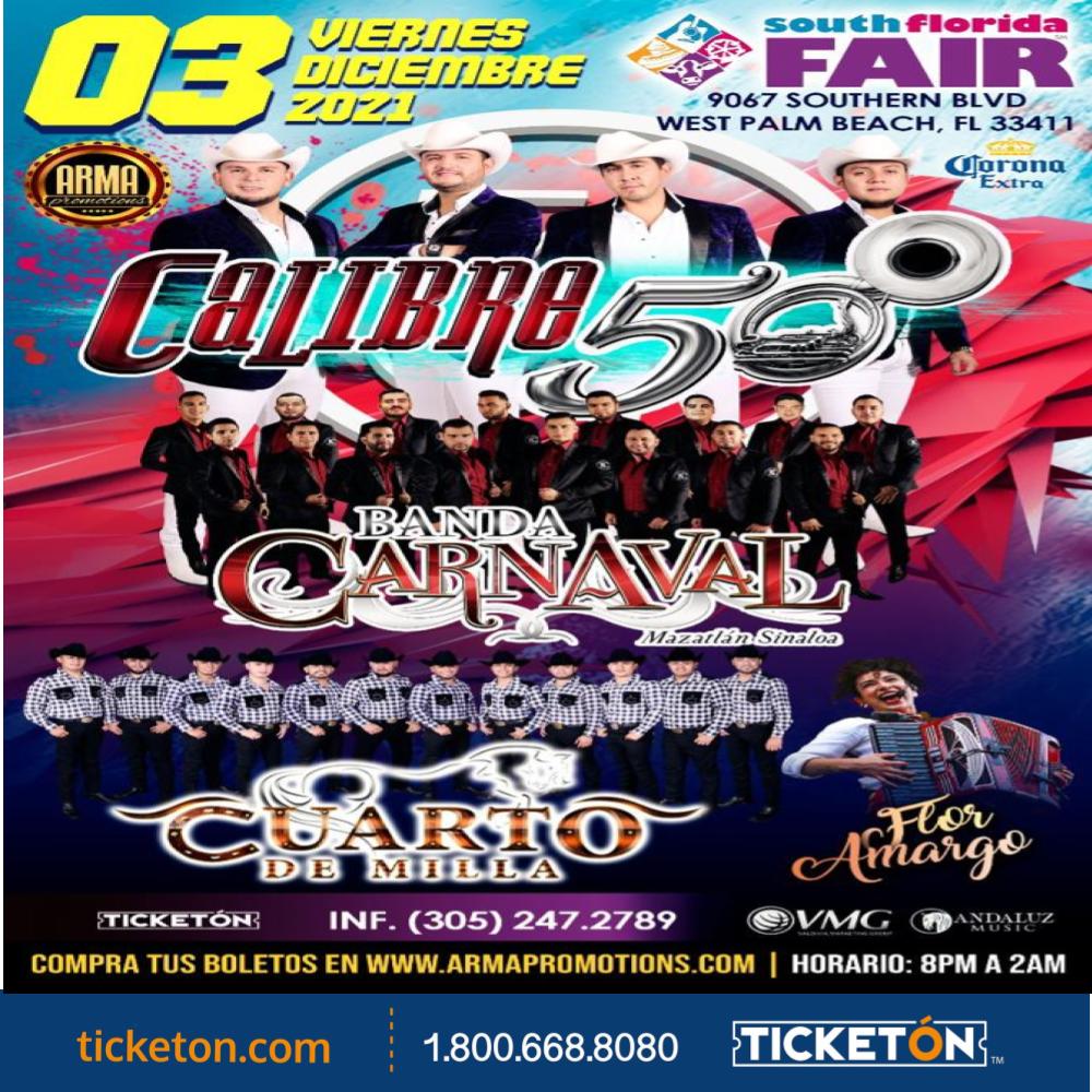 Calibre 50- South Florida Fairgrounds Tickets Boletos | Florida FL- 12/3/21