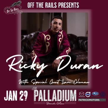 RICKY DURAN- Postponed to May 7 at Off The Rails Music Venue: 