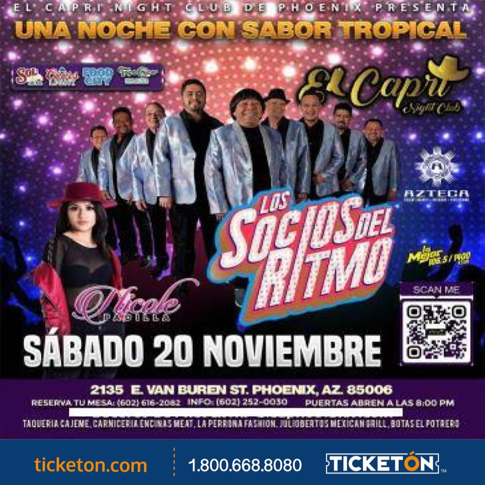 Los Socios del Ritmo - El Capri Night Club Tickets Boletos | Phoenix AZ -  11/20/21