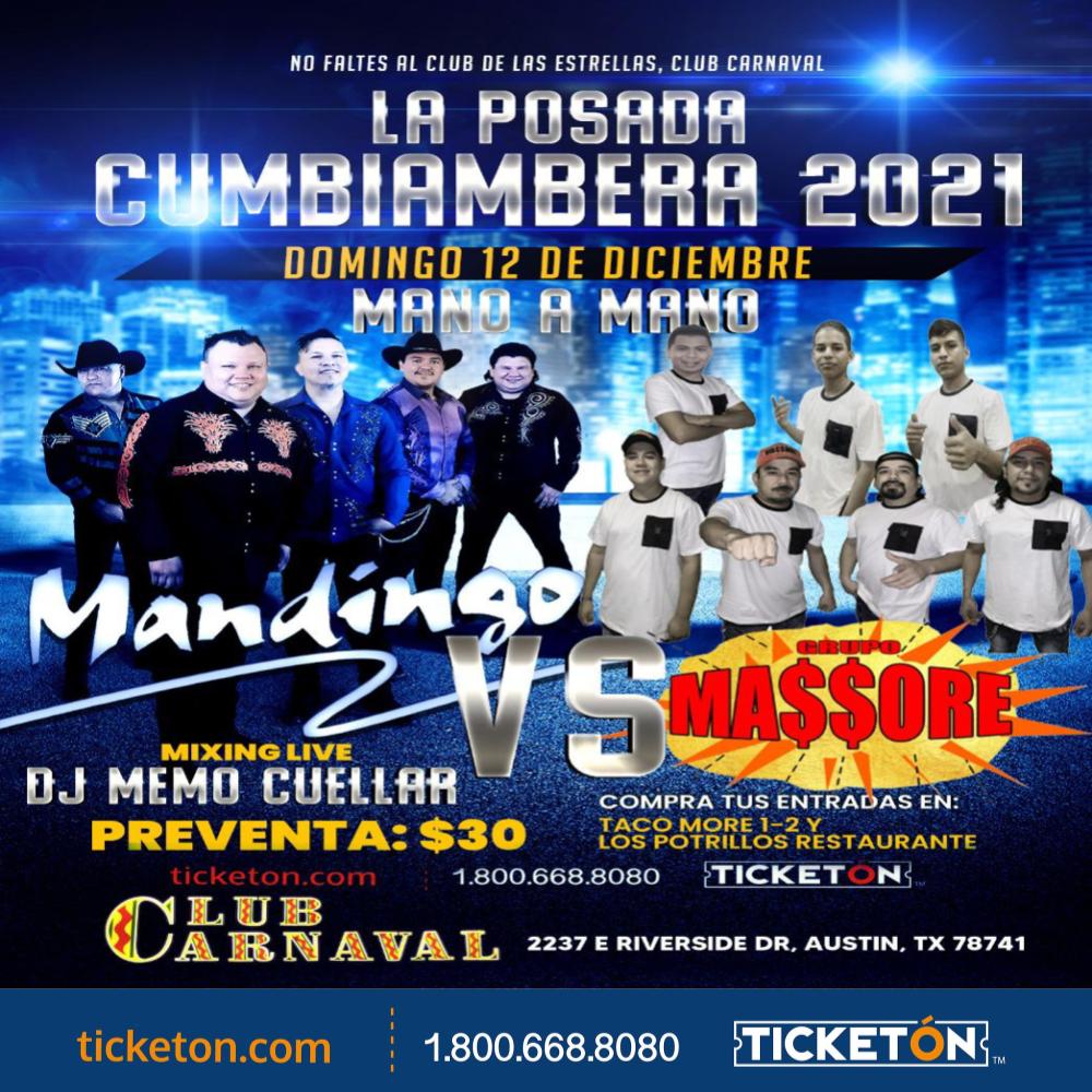 Mandingo - Grupo Ma$$ore - Club Carnaval Tickets Boletos | Austin TX -  12/12/21