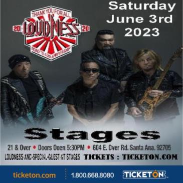 LOUDNESS AND SPECIAL GUESTS AT STAGES
