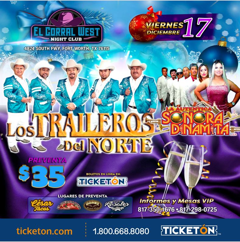 Los Traileros y La SOnora Dinamita - El Corral West Tickets Boletos | Fort  Worth TX 12/17/21