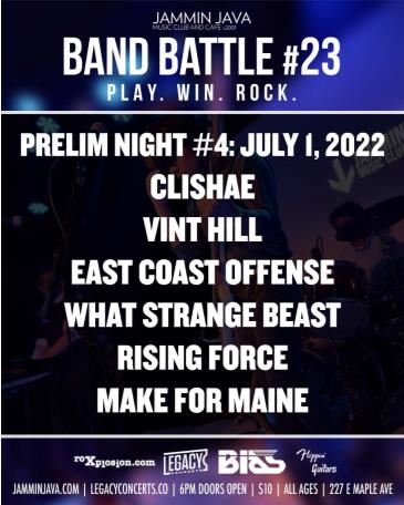 Band Battle #23: Preliminary Round Night 4 at Jammin Java: 