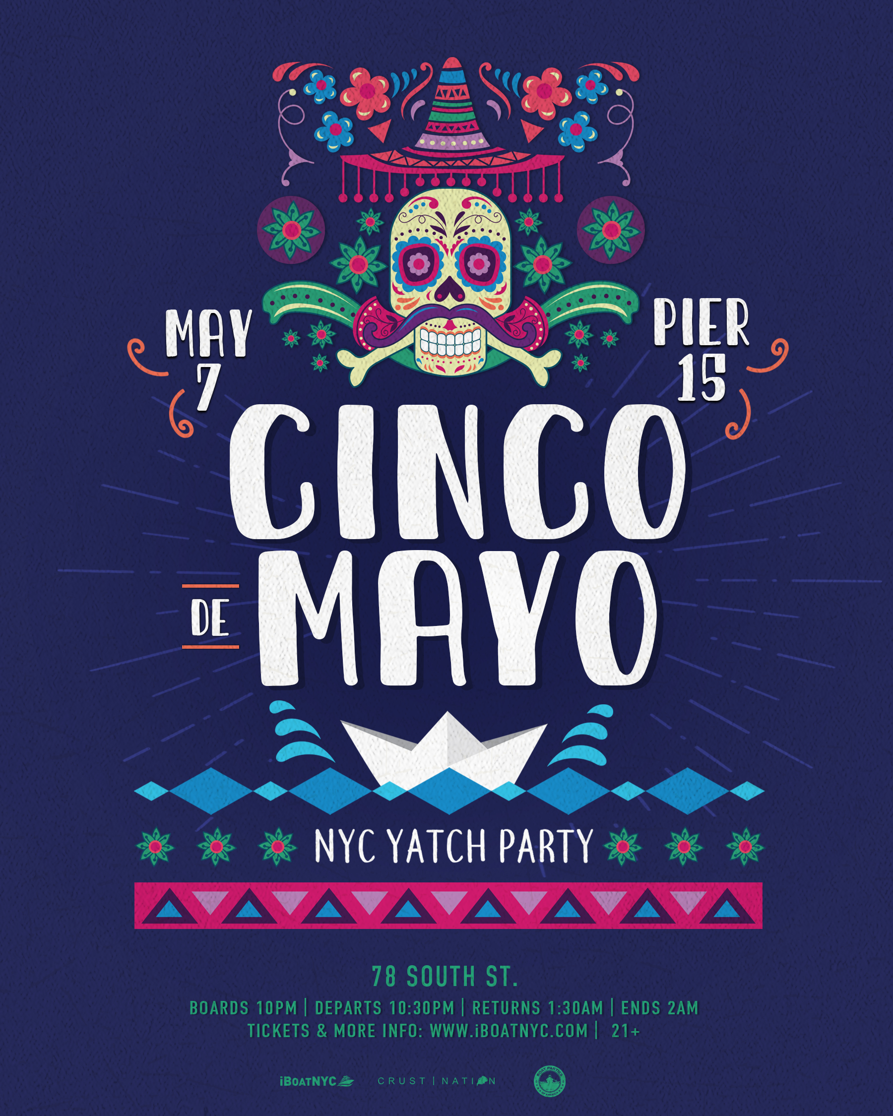 Cinco de Mayo Boat Party in New York at Pier 36