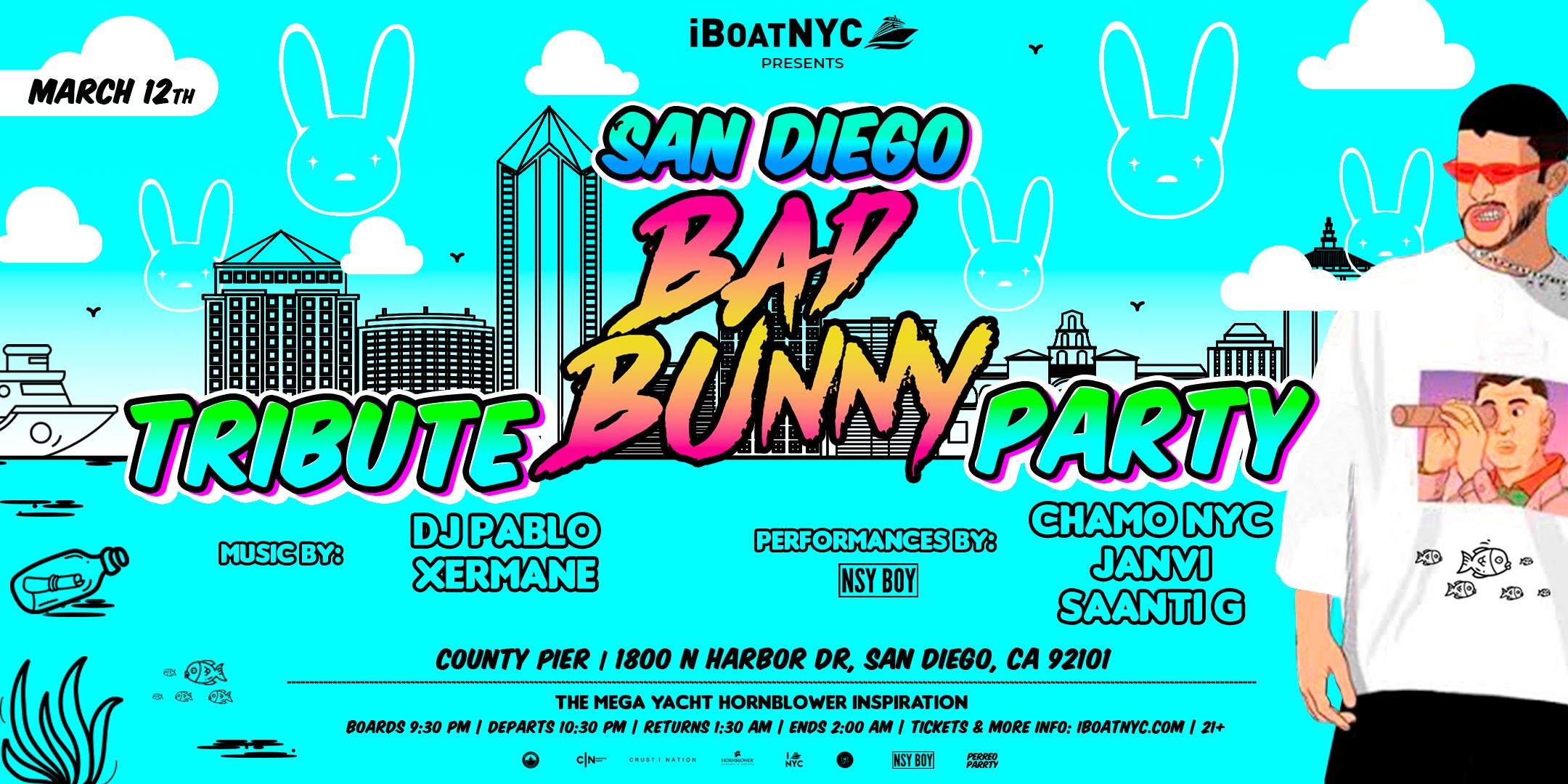 Buy Tickets to BAD BUNNY TRIBUTE Latin Yacht Cruise **SOLD OUT** in San  Diego on Mar 12, 2022
