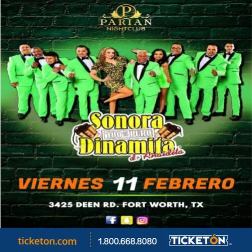 Sonora Dinamita - Parian Nightclub Tickets Boletos | Fort Worth TX - 2/11/22