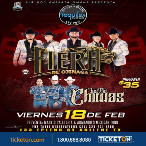 La Fiera de Ojinaga - Tequila Night Club Tickets Boletos | Abilene TX -  2/18/22