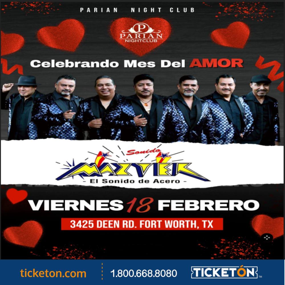 Sonido Mazter- Parian Nightclub Tickets Boletos | Fort Worth Tx - 2/18/22