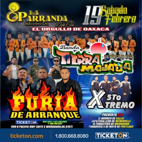 Banda Tierra Mojada - La Parranda Night Club Tickets Boletos | Woodburn OR  - 2/19/22