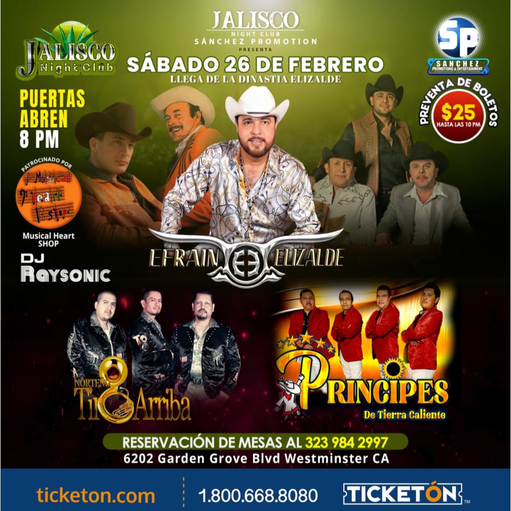 Efrain Sanchez - Jalisco Night Club Tickets Boletos | Westminster CA -  2/26/22