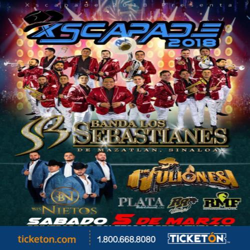 Los Sebastianes Los Bisnietos Y Mas Xscapade 2018 Tickets Boletos Oklahoma City Ok 30522 4044