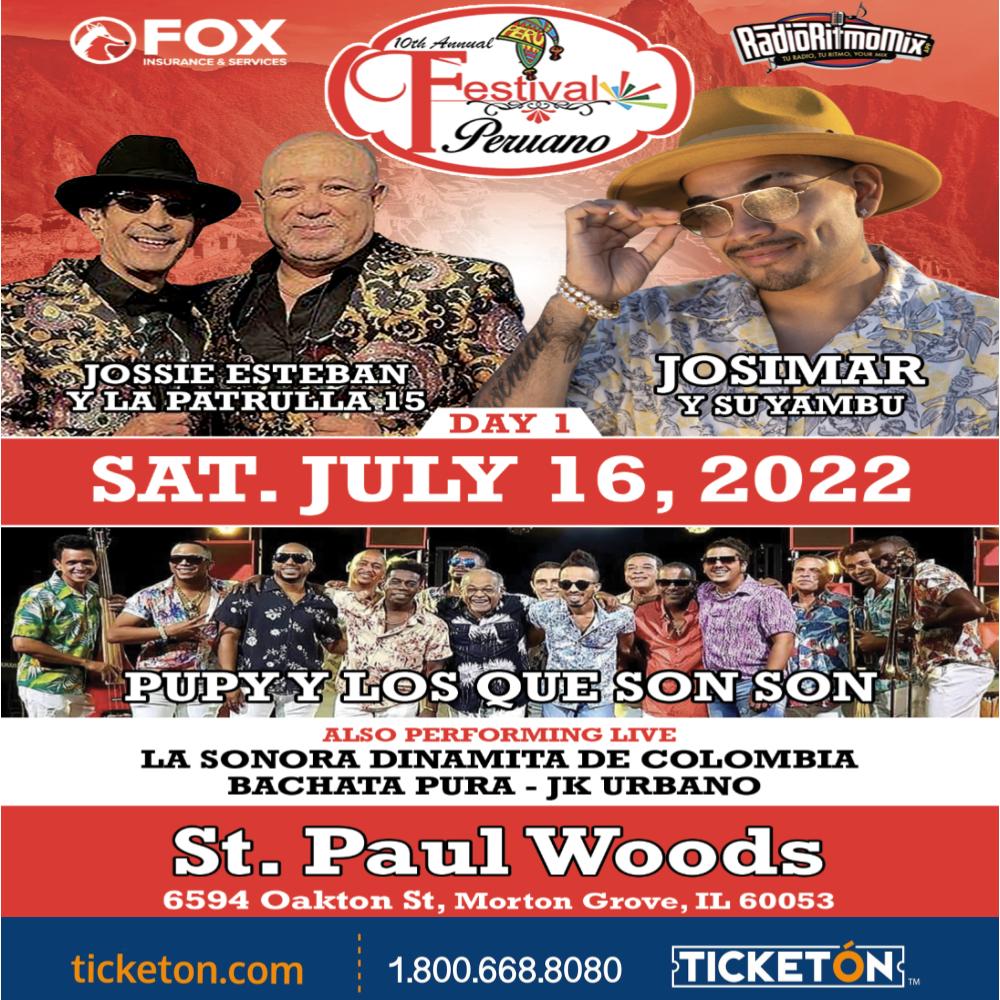 Festival Peruano St. Paul Woods Tickets Boletos Morton Grove IL 7/16/22