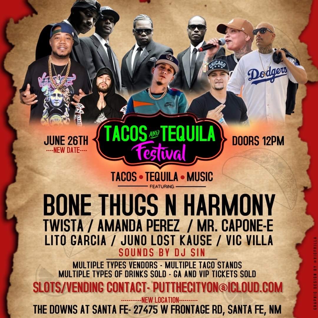 Buy Tickets to Taco’s & Tequlia Music Festival in Sante Fe on Jun 26, 2022