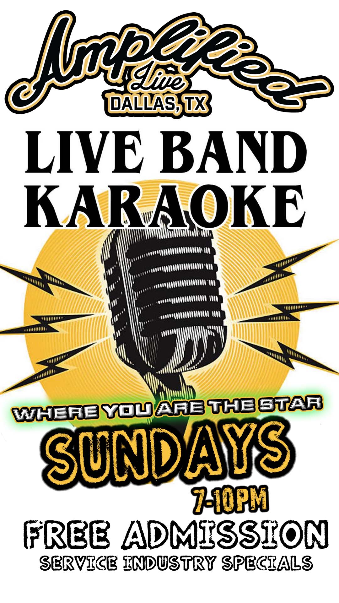 Live Band Karaoke – FREE!