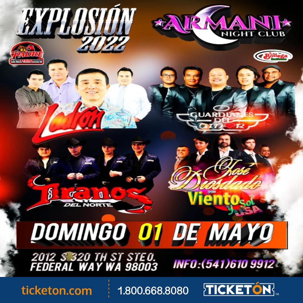 Ladron, Tiranos el Norte y Mas - Armani Night Club Tickets Boletos | Federal  Way WA- 5/1/22