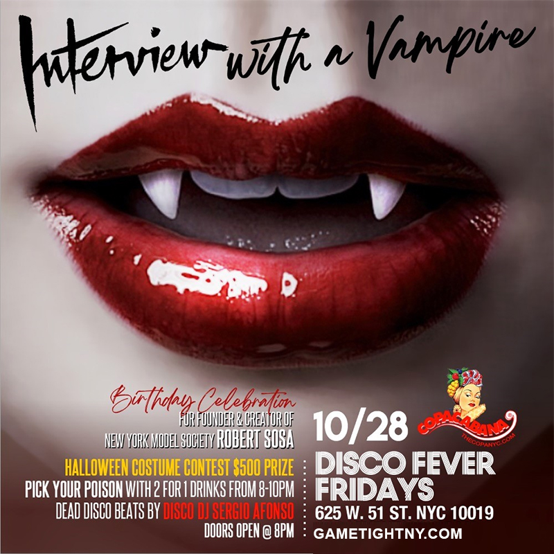 Copacabana Interview with a Vampire Halloween party 2022 | GametightNY.com