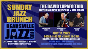 Jazz Brunch at Bearsville withThe David Lopato Trio: 